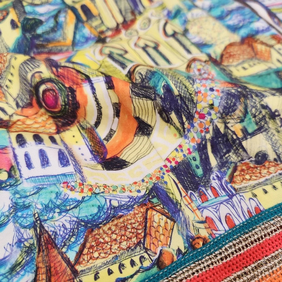 RARE ANTHROPOLOGIE PEPLUM TANK By Weston, Multi, US Women's Medium - Picture 5 of 7